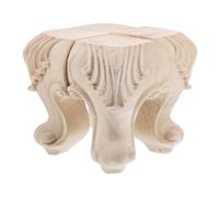 Artibetter Patas De Sofá De Madera Maciza 10x6 Cm Tallado Europeo, Sin Acabado, Reemplazo para Armarios y Mesas De Centro, Fáciles De Instalar
