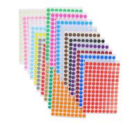 Artibetter Pegatinas Adhesivas Redondas para Material Escolar y Archivos, Etiquetas de Papel para Codificación de Colores 40 Hojas y 114 Piezas por Hoja, Organización en Casa Color Aleatorio