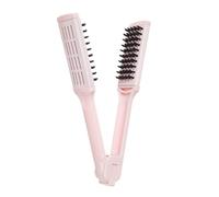 Artibetter Peine Alisador para Mujer en Forma de V Color Rosa, Cepillo Portátil Plegable de Plástico Que Reduce el Encrespamiento Adecuado para Uso Diario y Viaje