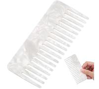 Artibetter Peine Antiestático de Acetato Blanco para Peinar el Cabello Masajeador de Cuero Cabelludo, Adecuado para Salón de Belleza y Uso en Casa