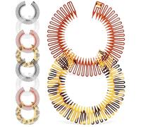 ARTIBETTER Peines Elásticos Cabello 10 Unidades Plástico Flexible Color Aleatorio Diadema Peine para Mujer Accesorio Práctico para Mantener el Cabello Recogido y Ordenado