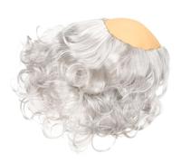 ARTIBETTER Peluca Calva de Cosplay para Persona Mayor, Peluca de Abuelo Blanca Ondulada, Accesorio de Disfraz Divertido para Fiesta y Halloween, 1 Pieza, Talla Única, para Adultos