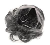 Artibetter Peluca Sintética Corta Gris Plateado para Mujeres Mayores Peluca Frontal de Encaje Estilo Rizado Cómoda y Transpirable Adecuado para Disfraz y Uso Diario