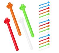 Artibetter Perchas de Plástico para Pájaros 20 Piezas Soporte de Jaula Pequeño y Plataforma de Descanso para Patas, Palos para Afilar Uñas para Periquitos Canarios y Cacatúas en Jaulas
