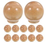 ARTIBETTER Perillas de armario redondas en madera natural, estilo moderno, 12 unidades con diámetro de agujero 4mm, para uso versátil en cocina y dormitorio
