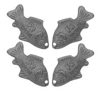 ARTIBETTER Pescado de Hierro Fundido para Cocinar 4 Piezas con Orificio para Colgar Suplemento Natural de Hierro para Veganos y Deportistas Utensilios Reutilizables para Dietas y Cocina