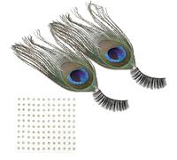 Artibetter Pestañas Postizas de Plumas de Colores, 1 Par de Grupos de Pestañas Rizadas para Mujer, Extensiones DIY para Maquillaje de Fiesta y Escenario, Aspecto Natural y Ligero