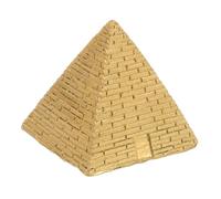 Artibetter Pirámide Egipcia de Resina Dorada Miniatura, Decoración para Hogar y Oficina, Figura Decorativa de Pirámide de Keops, Escultura Egipcia Antigua, Adorno para Estantería y Jardín