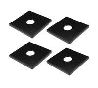 Artibetter Placa de Cubierta de Pared Adhesiva Negra con Diseño Desmontable y Orificios para Paso de Cables, 4 Piezas, Adecuado para Interruptores y Uso en Hogar o Comercio