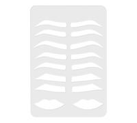 ARTIBETTER Plantilla para Cejas Acrílica para Práctica, Herramienta de Maquillaje para Dibujar Cejas, Molde de Forma para Artistas y Principiantes en Microblading, Guía Reutilizable