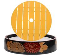 Artibetter Plato de Sushi Práctico Estilo Japonés en Forma de Barril Redondo, Material Pp y Abs, Fácil de Mantener Almacenamiento de Alimentos en Cocina o Mesa