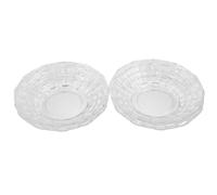 Artibetter Platos de Vidrio Transparentes para Aperitivos, 4 Unidades, Diámetro Mediano, Ideales para Ktv y Bares, Bandejas Multiusos para Snacks, Dulces y Frutas, Vajilla Resistente
