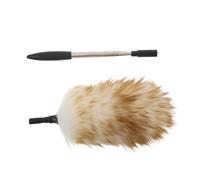 Artibetter Plumero Extensible de Lana de Cordero Dura 76-140 Cm con Mango de Acero Inoxidable Antideslizante, Plumero de Largo Alcance para Limpiar Ventiladores, Techos Altos y Estanterías