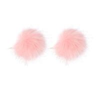 Artibetter Pompones de Lana Artificial 2 Unidades Rosa Claro 8-9 Cm para Decoración de Zapatos, Ropa y Sombreros, Accesorios Multifunción de Bola de Pelo Sintético para Adornar Bolsas