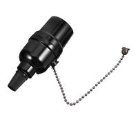 Artibetter Portalámparas y Diseño Único de E26 Cadena de Tracción y Aislamiento Capacidad 250w, Base Negra para Diversas