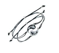 Artibetter Pulsera de Trenzada Yin Yang Patrón Tai Chi y Ocho Trigramas, Pulsera de Amistad Unisex Diseño Creativo de Aceite, 1 Juego Tarjeta de Obsequio para San Valentín