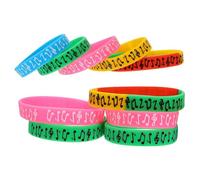 Artibetter Pulsera Nota Musical de Silicona Cómoda para Llevar, 10 Piezas para Festival de Música y Concierto Diseño Clásico de Notas Musicales