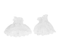 Artibetter Puños de Encaje Desmontables, Esposas Falsas para Mujeres, Estilo Bohemio, Algodón, Protección contra Desgaste, Diseño Plisado, Uso Diario y Fiestas