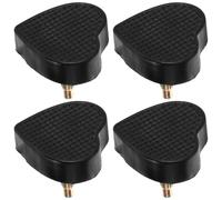 Artibetter Puntas de Repuesto para Zapatos de Tacón Alto en Pvc Negro Diseño en Forma de Corazón, Silenciosas y Útiles para Reparación de Tacones de Mujer, 2 Pares