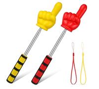 Artibetter Punteros Telescópicos Extensibles de Mano 2 Unidades Rojo y Amarillo para Profesores, Accesorios de Presentación para Aula, Enseñanza y Matemáticas, Ligeros y Portátiles