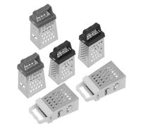 ARTIBETTER Rallador Manual de Acero Inoxidable 6 Piezas Mini Cortador de 4 Caras para Queso y Verduras Picadora de Verduras Portátil en Colores y para Cocina y Viaje