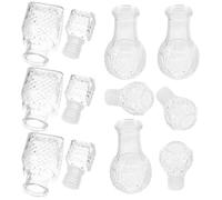 Artibetter Recipiente de Whisky de Vidrio 50 Ml Excelente Sellado y Diseño Elegante, Adecuado para Fiestas y Degustación de Vino, Pack de 6 Unidades