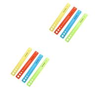 ARTIBETTER Reglas Flexibles Transparentes Para Doméstico Y Escolar Resistentes Al Desgaste Ligeras Y Plegables Colores Rojo Amarillo Azul Y Verde 4 Piezas X 2