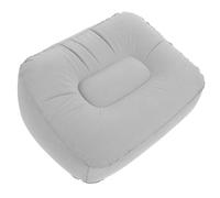 Artibetter Reposapiés Inflable de PVC Flocado para Viaje y Coche, Cojín Ergonómico Fácil de Almacenar y Compacto para Descanso Cómodo