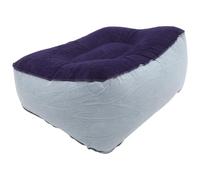 Artibetter Reposapiés para Aliviar Fatiga y Tensión Muscular Inflable de PVC Flocado Azul Cojín Portátil para Pies y Piernas Adecuado para Viajes al Aire Libre y Aviones