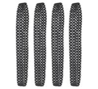 Artibetter Repuesto de Orugas de Goma para Tanque de Juguete, Set de 4 Pistas para Modelos de Robot y Coche Teledirigido, Adecuado para Uso en Superficies Diversas