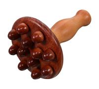 ARTIBETTER Rodillo Manual de Masaje Corporal de Madera de Sándalo 12 Dientes para Acupresión, Portátil y Compacto, Adecuado para Uso en Oficina y Viajes