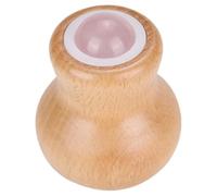 ARTIBETTER Rodillo Masajeador Facial de Jade y Madera para Uso en Casa, Herramienta Versátil para Masajear Cuello y Cara, Alivia Músculos Cansados y Reduce Hinchazón