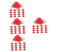 Artibetter Rosas De Tela Lazos De Manualidades Decoración De Ropa Accesorios DIY Y Bodas 100 Piezas X 4