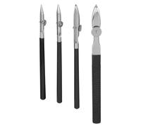 Artibetter Rotuladores de Dibujo de Líneas Rectas Ajustables 4piezas para Artistas Punta de Acero Inoxidable y Cuerpo de Plástico para Caligrafía y Dibujo