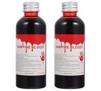Artibetter Sangre Falsa Realista para Halloween en Botella Roja, Maquillaje Terrorífico Ecológico Colores Alimentarios para Cosplay y Actividades Variadas