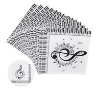 Artibetter Servilletas de Papel Cuadradas Impresión de Notas Musicales, 40 Unidades Desechables para Fiestas y Cumpleaños, Servilletas Decorativas Navideñas Mesa, Ideales para Eventos