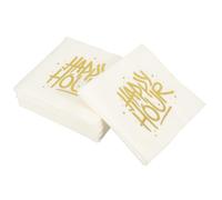 Artibetter Servilletas de Papel Dorado Decorativas de 50 Hojas, Diseño Impreso Delicado, Papel sin Polvo Adecuado para Decoración de Fiesta y Entretenimiento Diario