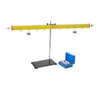 Artibetter Set de Balanza de Palanca para Física, Equipo Experimental con Regla de 50 Cm y 10 Pesas de Gancho, Herramienta Didáctica de Equilibrio de Fuerzas para enseñanza Escolar