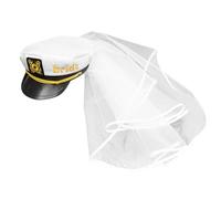 Artibetter Sombrero Marinero para Mujer con Velo para Boda y Fiesta Playa, Tejido Elegante y Sencillo Que Realza el Peinado y Combina con Vestidos de Novia