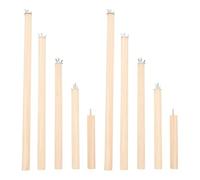 ARTIBETTER Soportes de Madera para Pájaros Pequeños Tornillos Juego de 10 Piezas 10 15 20 25 30 CM Percha Portátil para Jaulas Palos Masticables para Loros y Periquitos Accesorio de