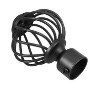 Artibetter Tapa de Extremo para Barra de Cortina Negra, Remate Decorativo de Hierro, Diámetro 28 Mm, Accesorio para Barra Romana en Ventanas, Adecuado para Sala y Dormitorio