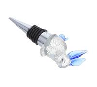 Artibetter Tapón Hermético para Botellas de Vino Diseño de Conejo de Cristal Azul, Preserva el Sabor Original y Es a Prueba de Fugas para Fiestas y Reuniones en Casa