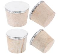 ARTIBETTER Tapones de Corcho para Hervidor y Bolsas de Agua Caliente Set de 4 Piezas 2 Grandes 2 Pequeños Tapones de Madera Natural Resistentes al Desgaste Diseño de Rosca Compatibles