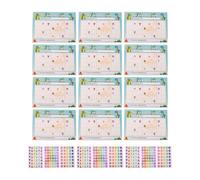 ARTIBETTER Tarjetas de Incentivo y Responsabilidad para Enseñanza Juego de 3 en Papel Verde con Adhesivos de Estrellas para Fomentar Comportamiento Positivo en Aula y Jardín Infantil