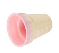 Artibetter Taza Reutilizable para Café Helado de Cerámica Rosa Forma de Cono de Waffle, Resistente al Microondas, Adecuado para Oficina y Cocina en Invierno y Verano