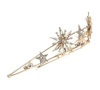 ARTIBETTER Tiara de Estrella para Niña y Novia, Tocado Brillante Dorado, Accesorio Ligero para Bodas, Fiestas y Ceremonias, Diadema Elegante para Vestido de Novia, Diseño Delicado y Cómodo