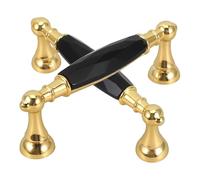 ARTIBETTER Tiradores para Gabinetes de Cocina y Baño 2 Piezas Vidrio Multicolor 96 CM Aleación de Zinc Pomos para Cajones y Puertas Herrajes Resistentes para Muebles Modernos