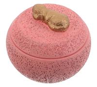 Artibetter Urna Funeraria para Perros Pequeña de Cemento Rosa Tapa Segura para Cenizas de Mascotas Caja Conmemorativa Portátil Adecuado para Recuerdo y Cremación de Perros y Gatos