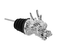 ARTIBETTER Vertedor de Vino Boquilla de Aleación Plateada Tapón Antifugas y Diseño Cabeza de Dragón Adaptador para Botellas de Licor Aceite de Oliva y Bebidas Espirituosas Control de