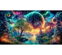 Ártico-Zorro-Bajo-Aurora Puzzle de 1000 Piezas para la Familia Juegos de Puzzles estimulantes Cartón 100% Reciclado 75x50cm/1000pcs